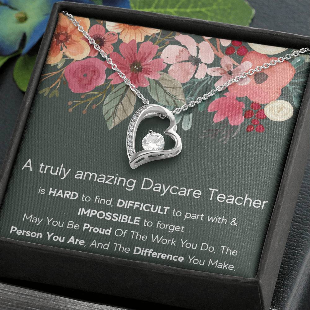 A Truly Amazing Daycare Teacher - Forever Love Necklace