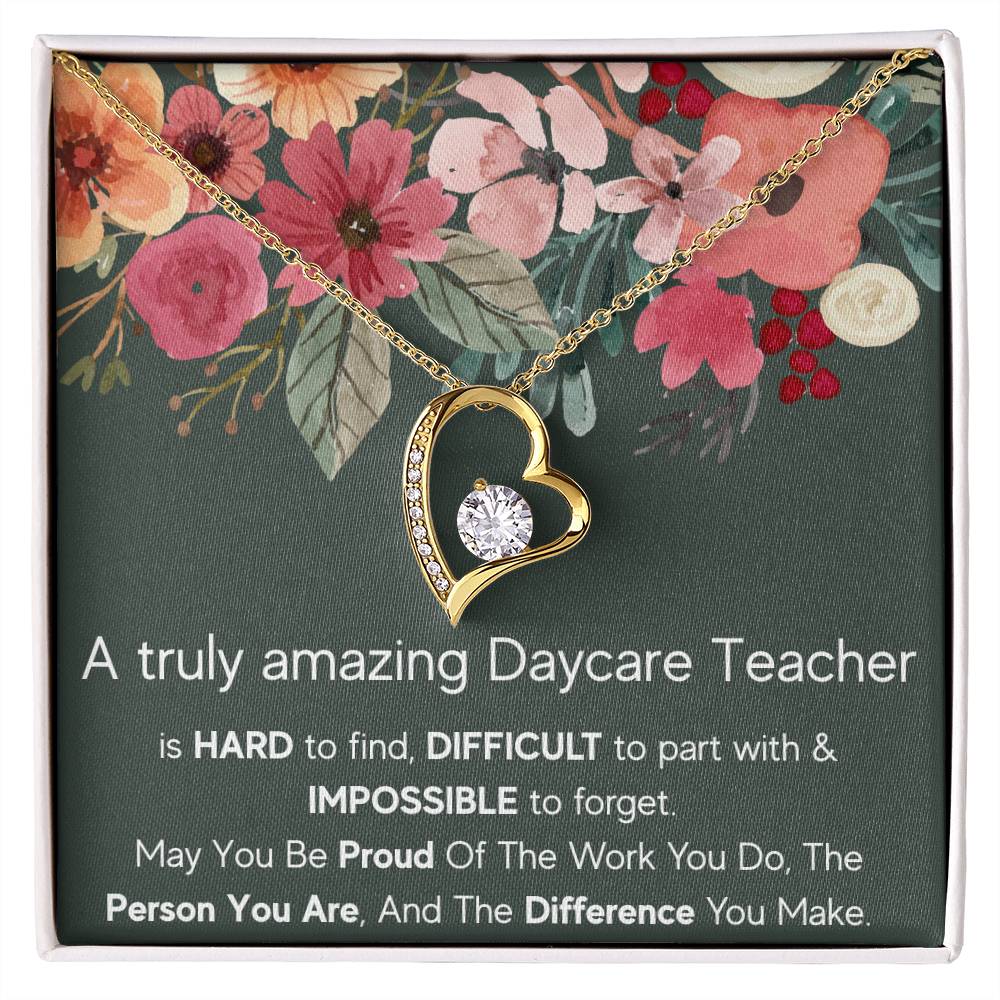 A Truly Amazing Daycare Teacher - Forever Love Necklace
