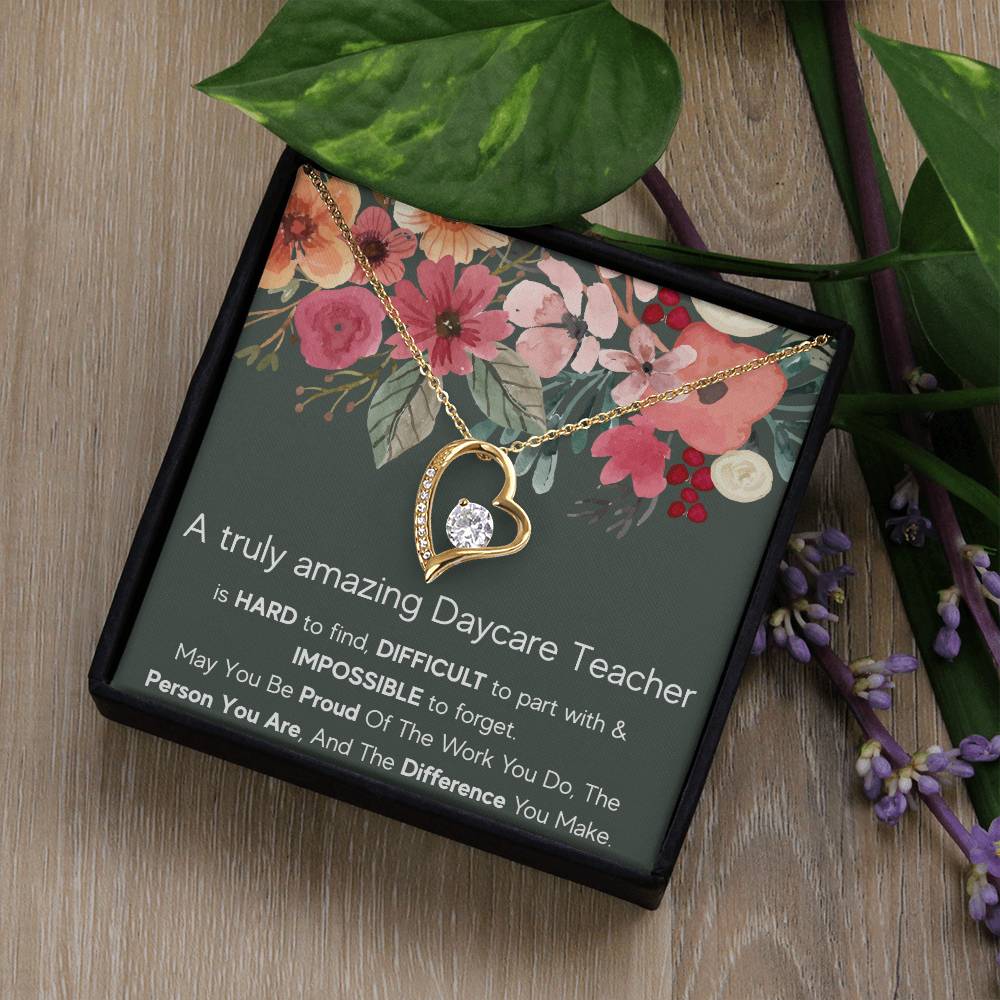 A Truly Amazing Daycare Teacher - Forever Love Necklace