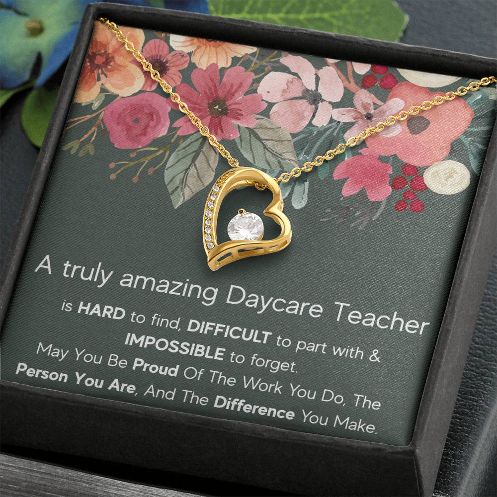 A Truly Amazing Daycare Teacher - Forever Love Necklace
