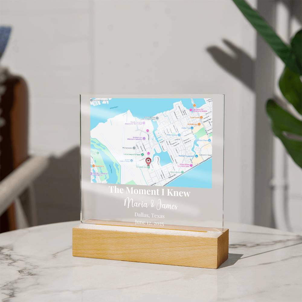 Custom Love Story Location Keepsake