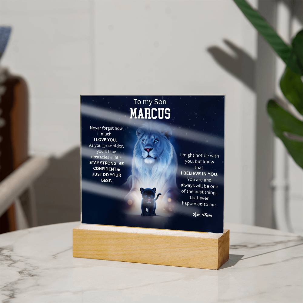 Marcus 1 - Printed Squeare Acrylic Plaque