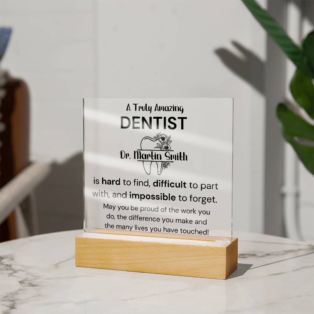 Gift For Dentist Personalized Acrylic Plaque 2