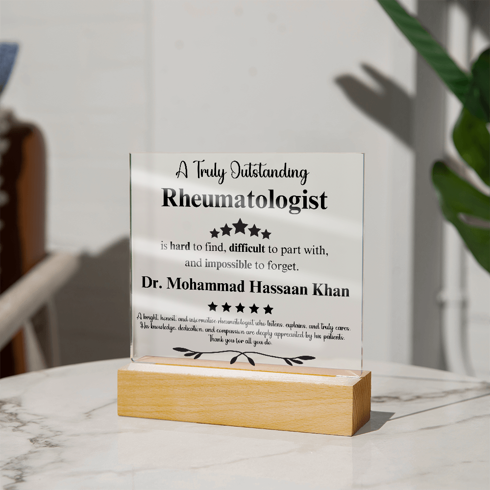 Dr. Khan Acrylic Plaque