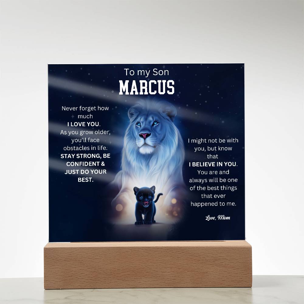 Marcus 1 - Printed Squeare Acrylic Plaque