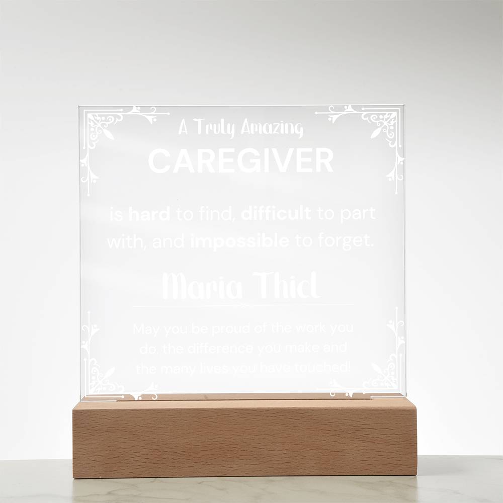 Gift For Caregiver Personalized Acrylic Plaque