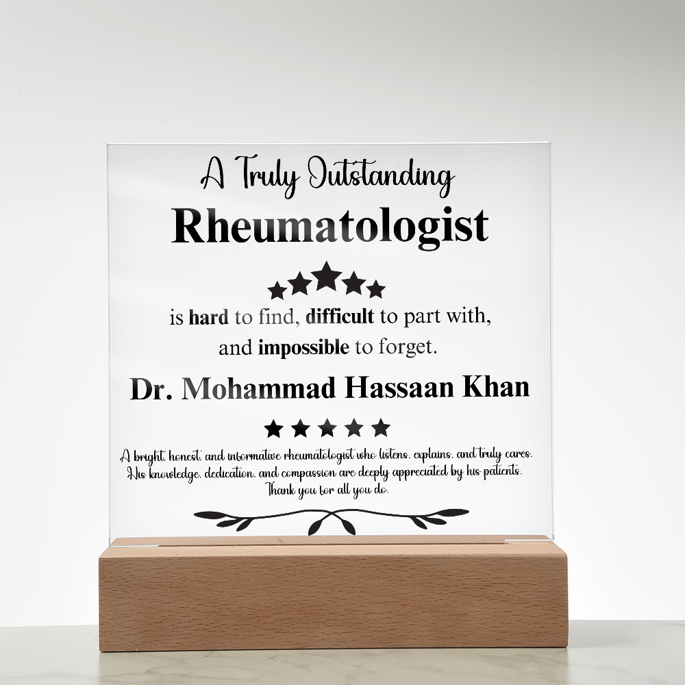 Dr. Khan Acrylic Plaque