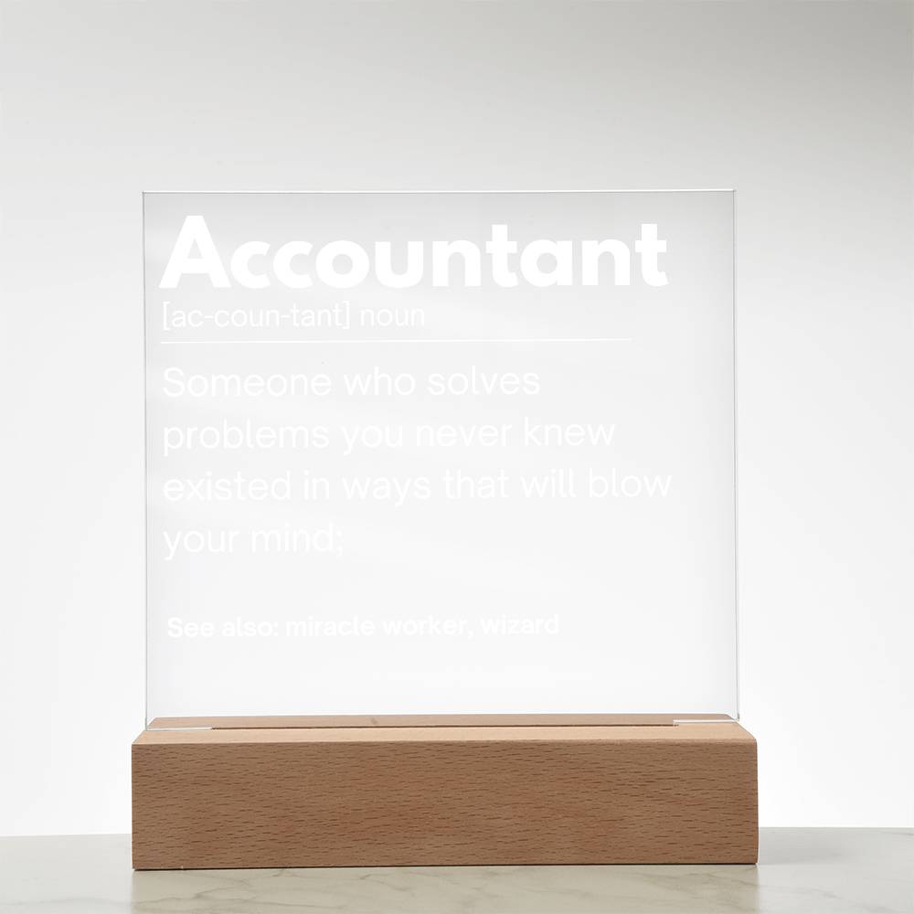 Accountant  Personalized Gift Acrylic Plaque 1