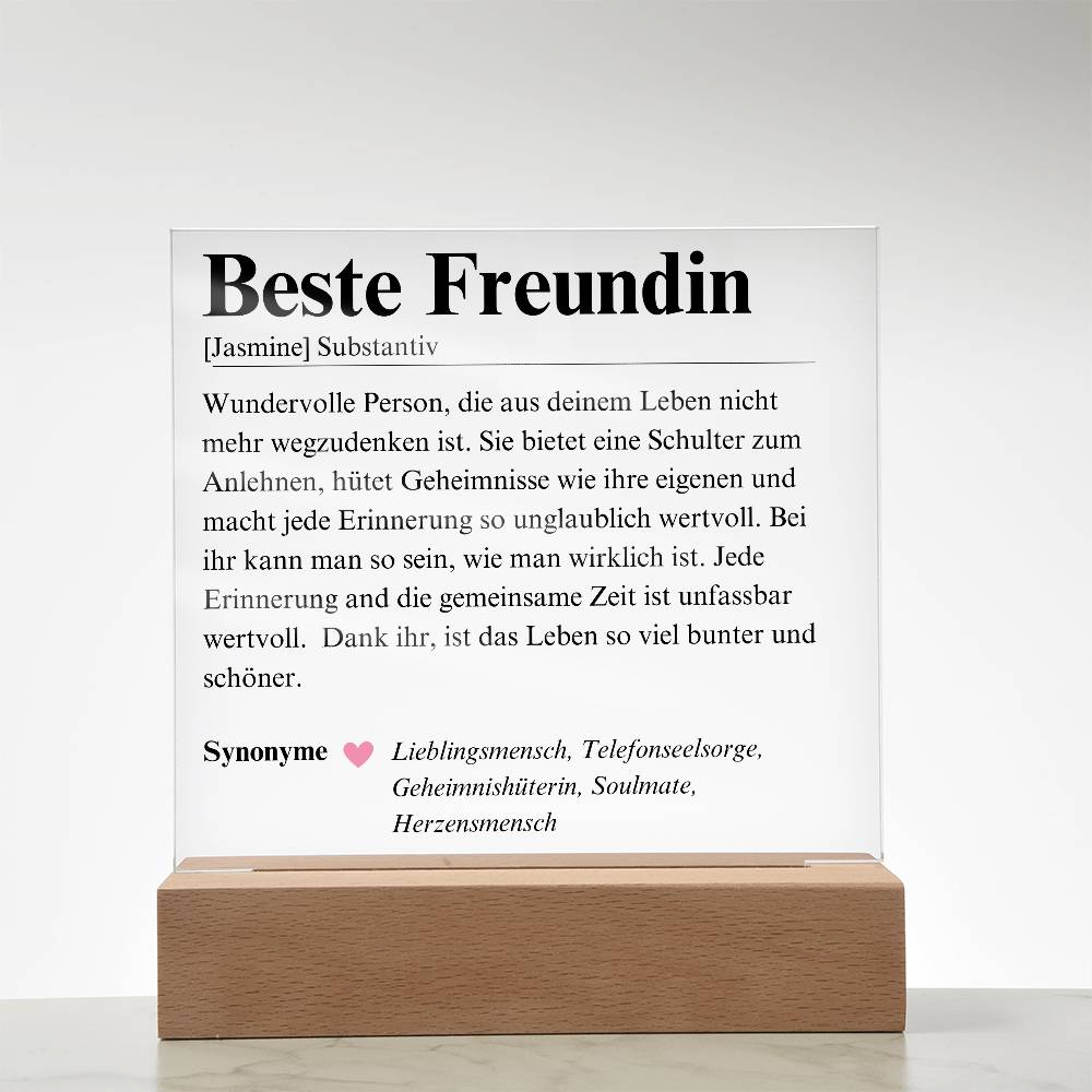 Geschenk Für Die  Beste Freundin Personalisiert