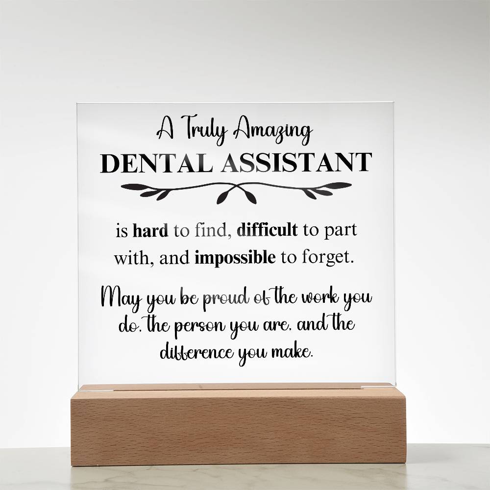 Personalized Dental Assitant Gift - Acrylic Square Plaque
