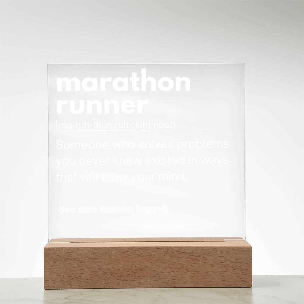 Marathon Runner Personalized Gift Acrylic Plaque 2