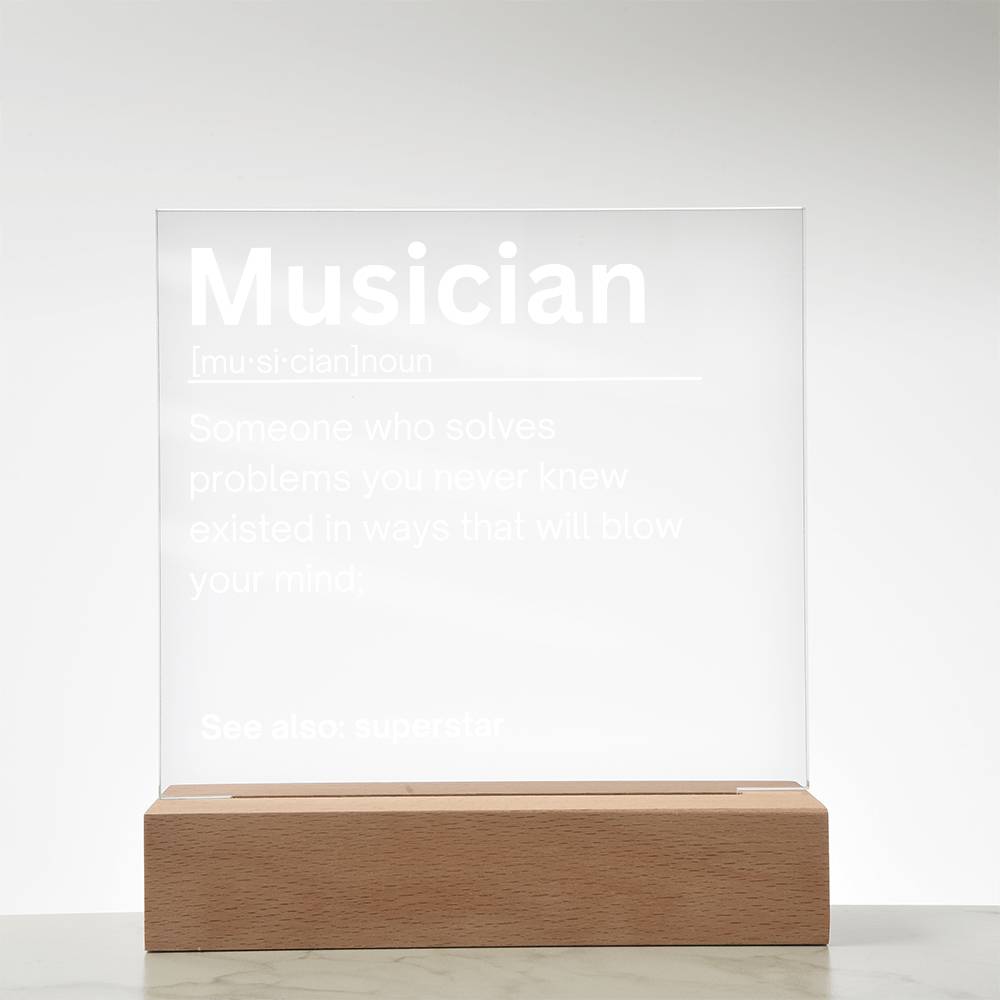 Musician Personalized Gift Acrylic Plaque 1