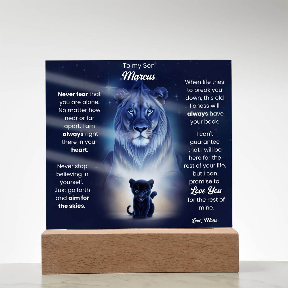 To My Son Acrylic Plaque Gift From Mom 9