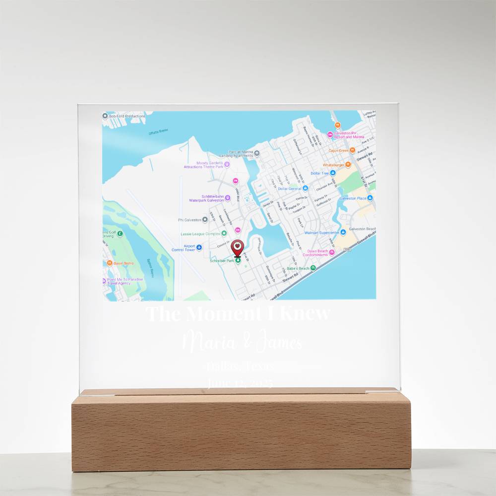 Custom Love Story Location Keepsake