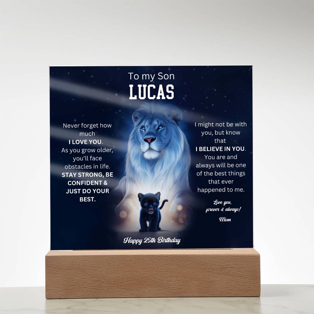 25th Birthday Gift To My Son Acrylic Plaque
