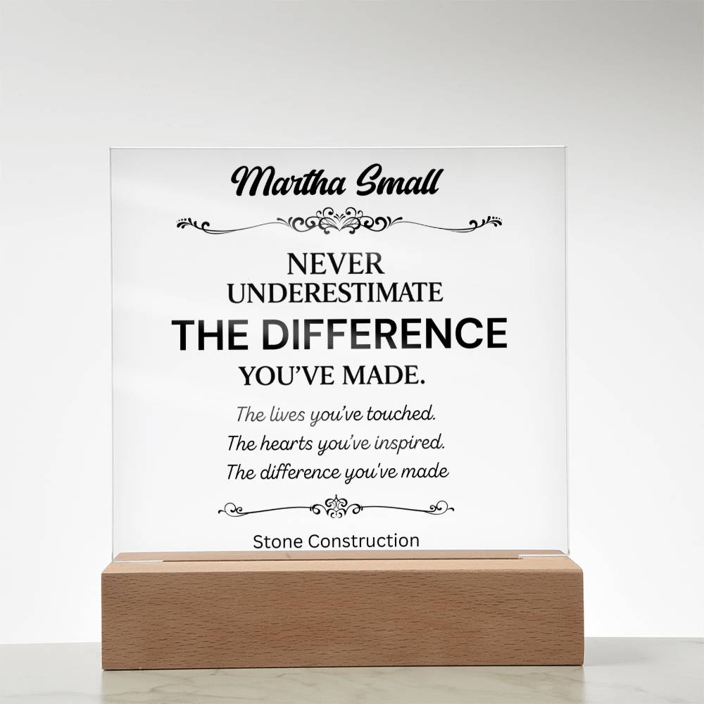 Personalized Difference Maker Plaque 1