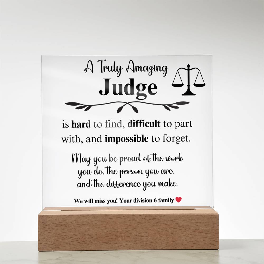 judge plaque