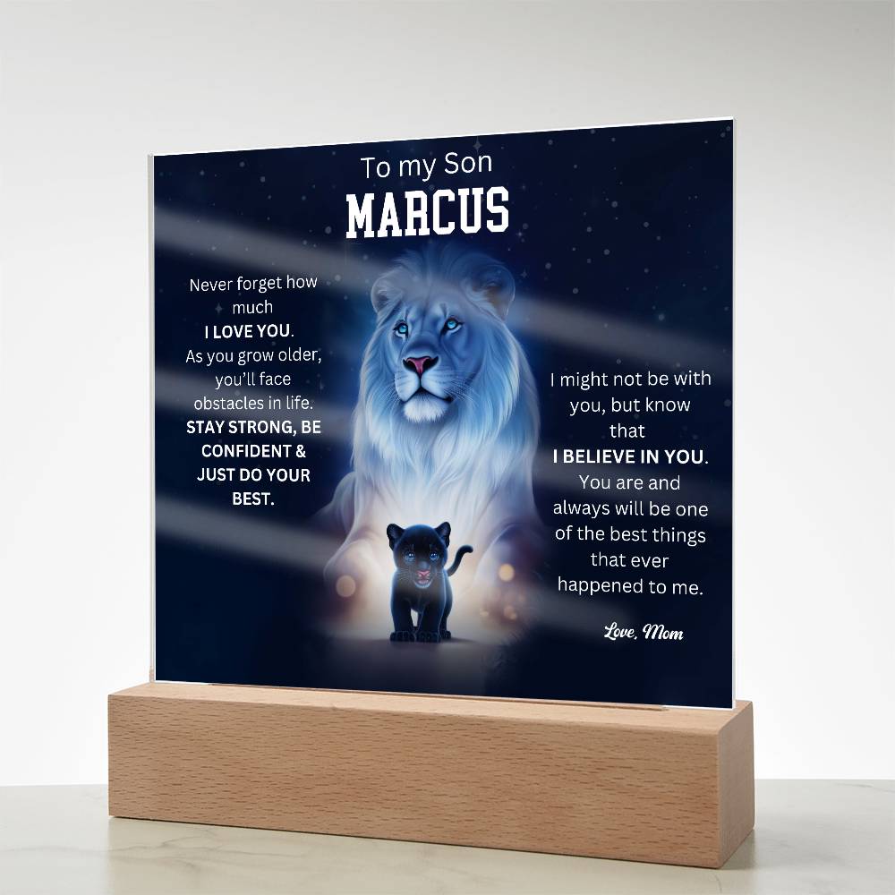 Marcus 1 - Printed Squeare Acrylic Plaque