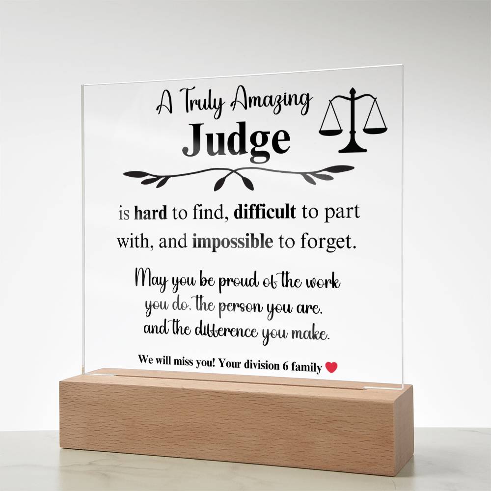 judge plaque