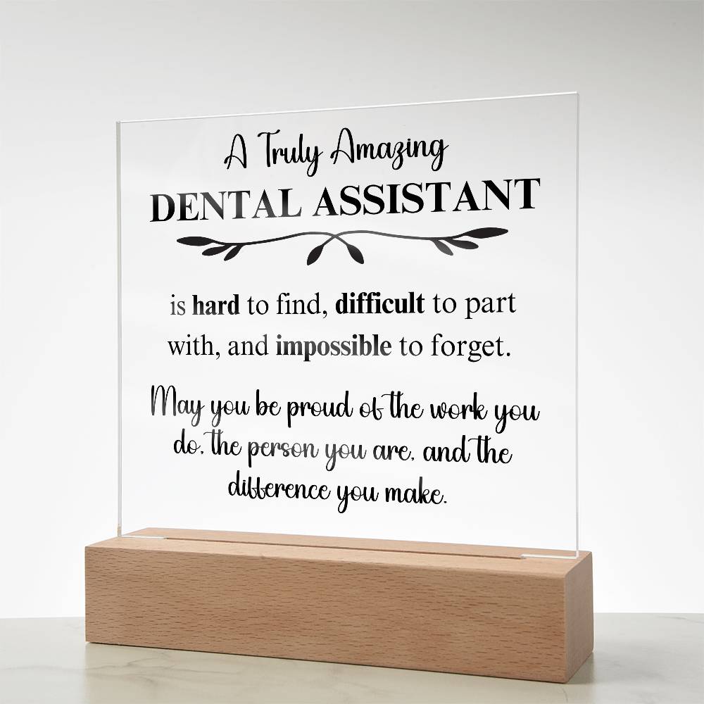 Personalized Dental Assitant Gift - Acrylic Square Plaque