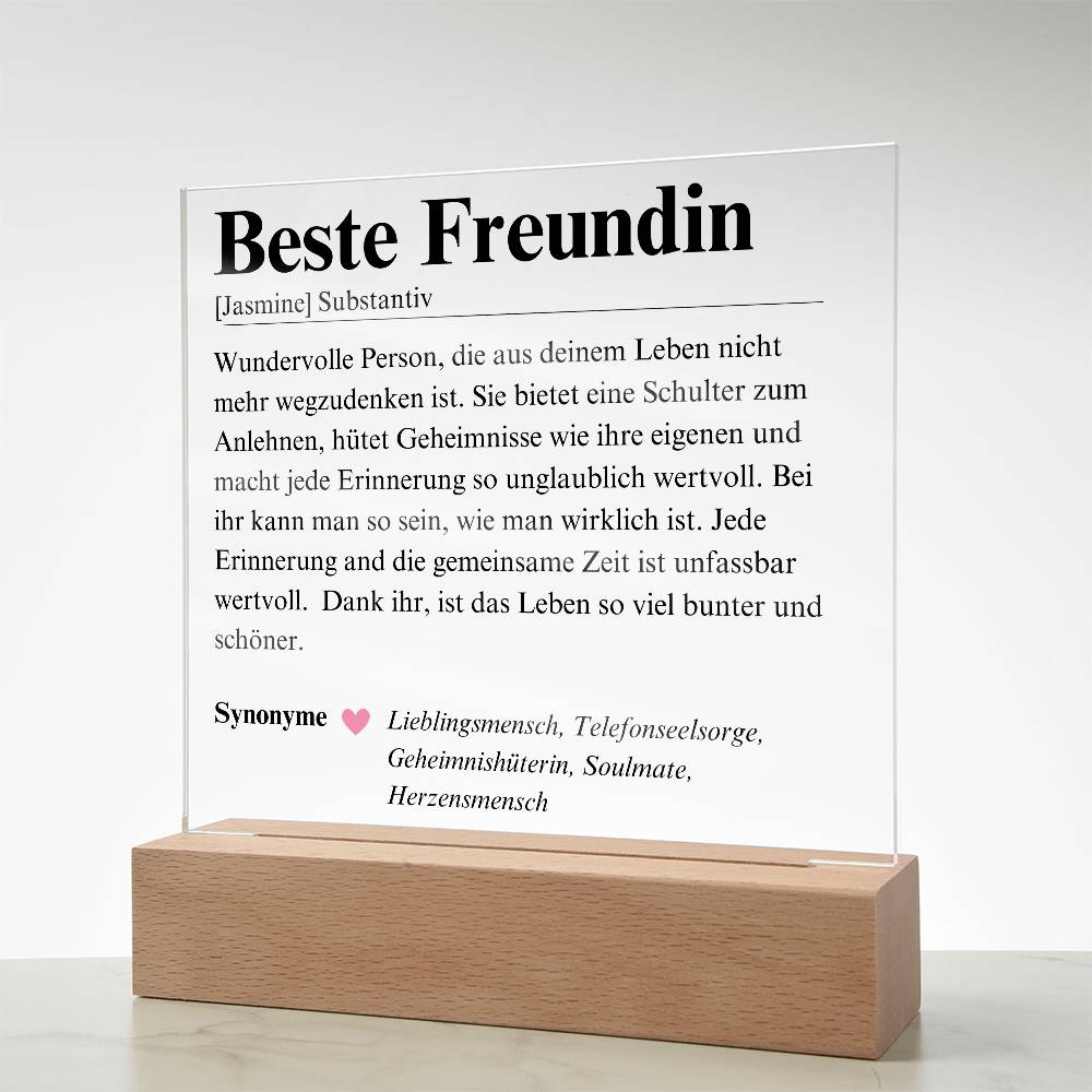 Geschenk Für Die  Beste Freundin Personalisiert