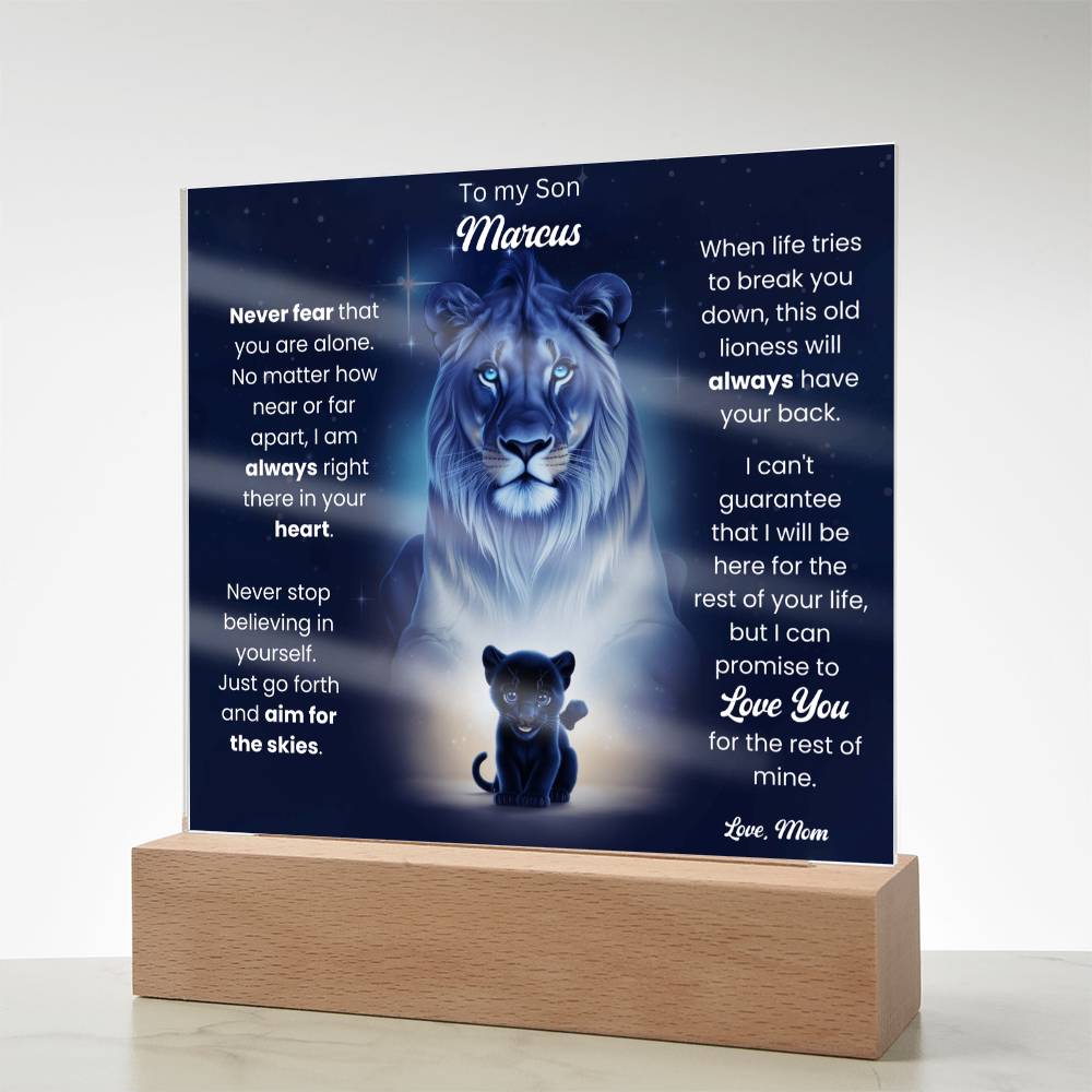 To My Son Acrylic Plaque Gift From Mom 9
