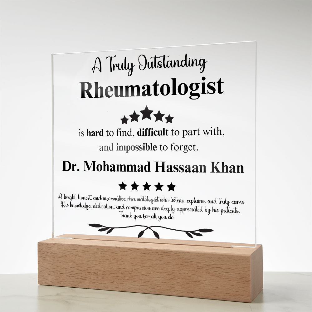 Dr. Khan Acrylic Plaque