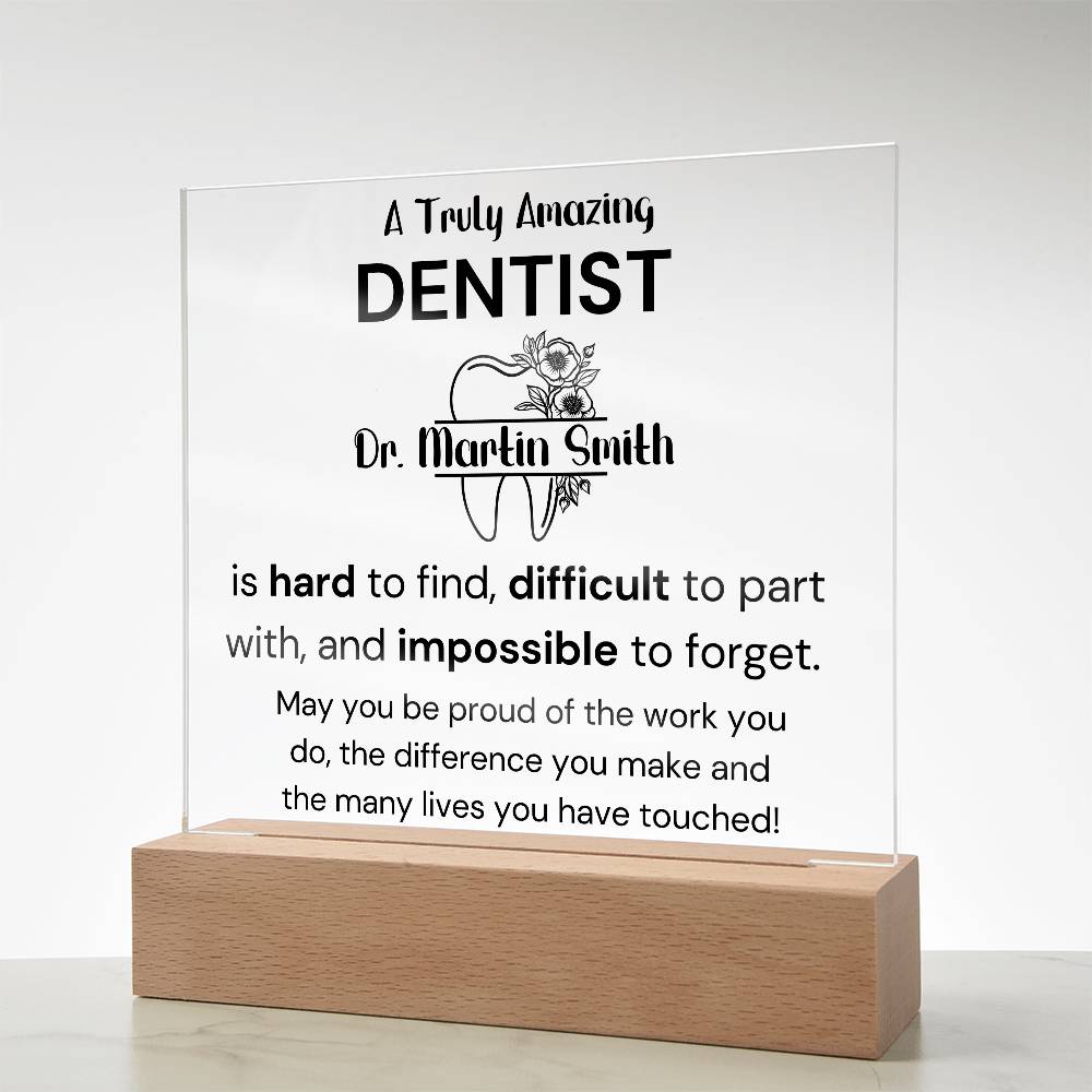 Gift For Dentist Personalized Acrylic Plaque 2