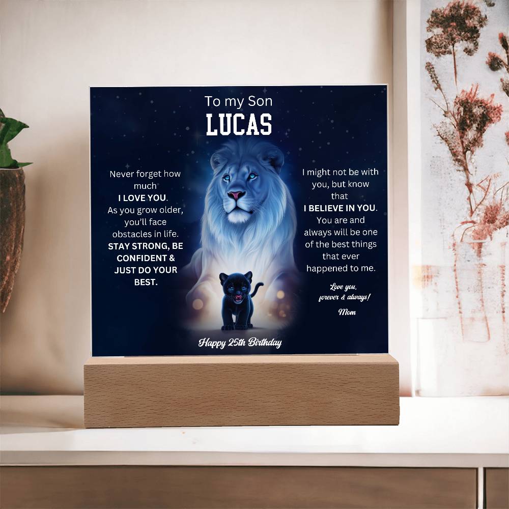 25th Birthday Gift To My Son Acrylic Plaque