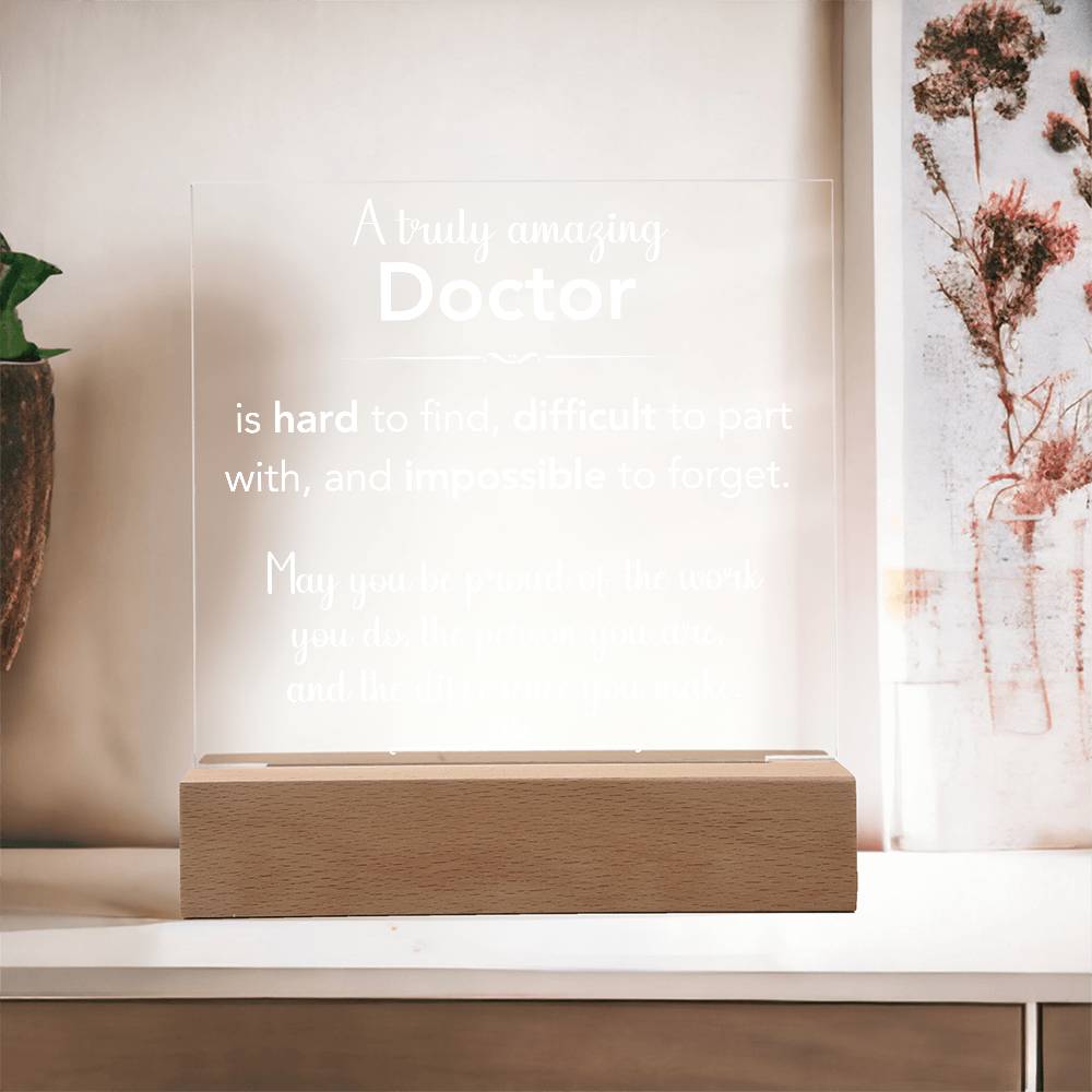 Personalized Doctor Plaque