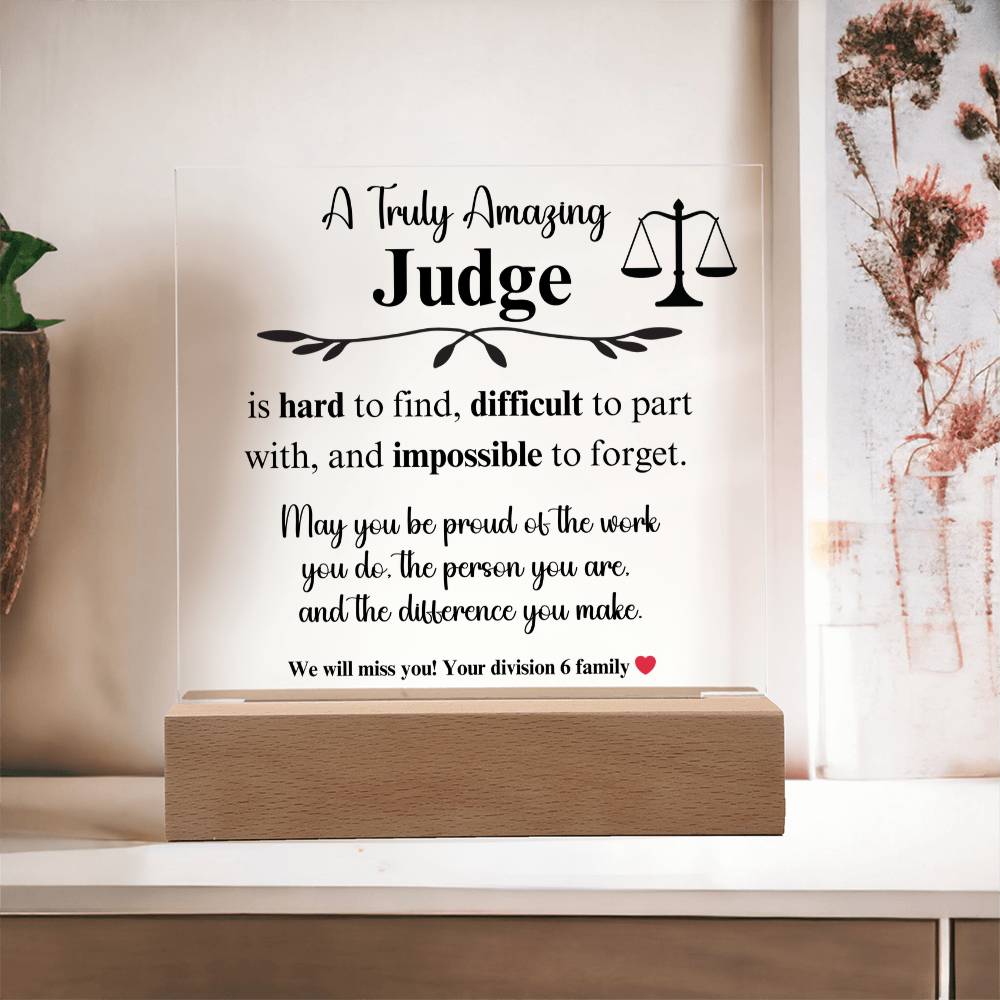 judge plaque