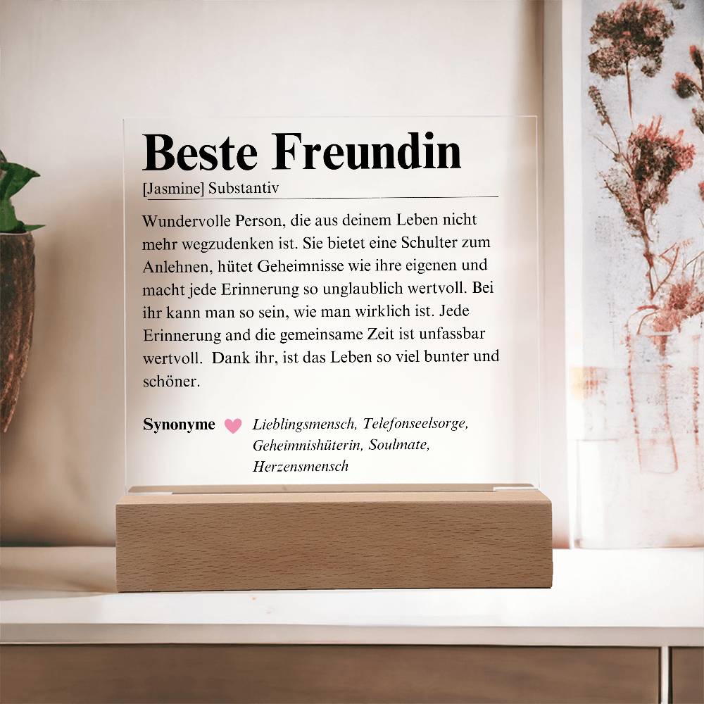 Geschenk Für Die  Beste Freundin Personalisiert
