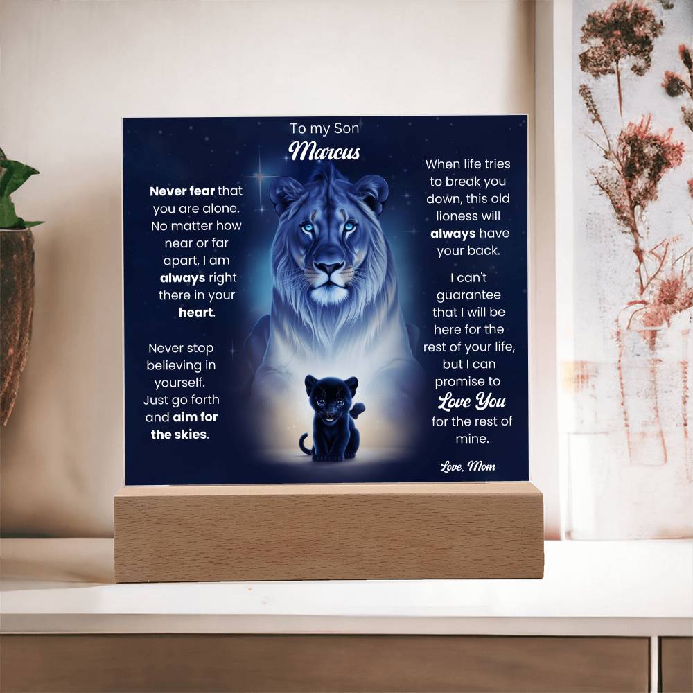 To My Son Acrylic Plaque Gift From Mom 9