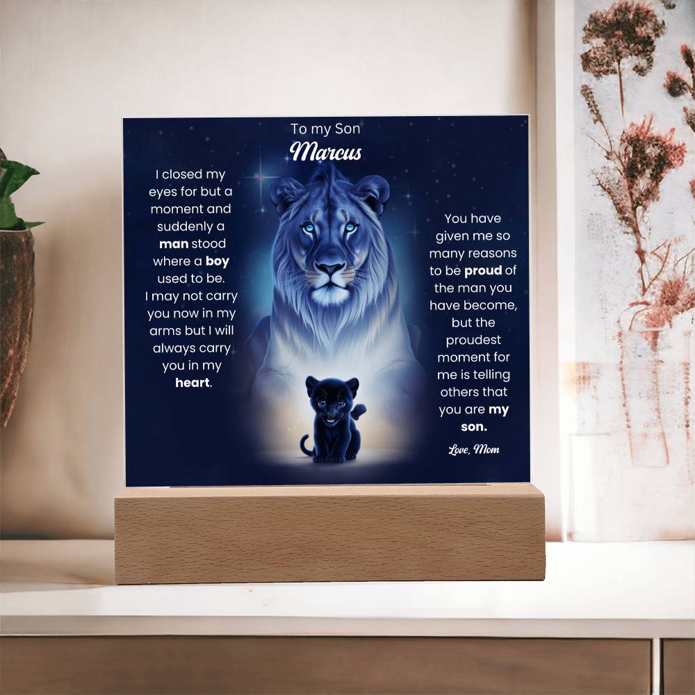 To My Son Acrylic Plaque Gift From Mom 3