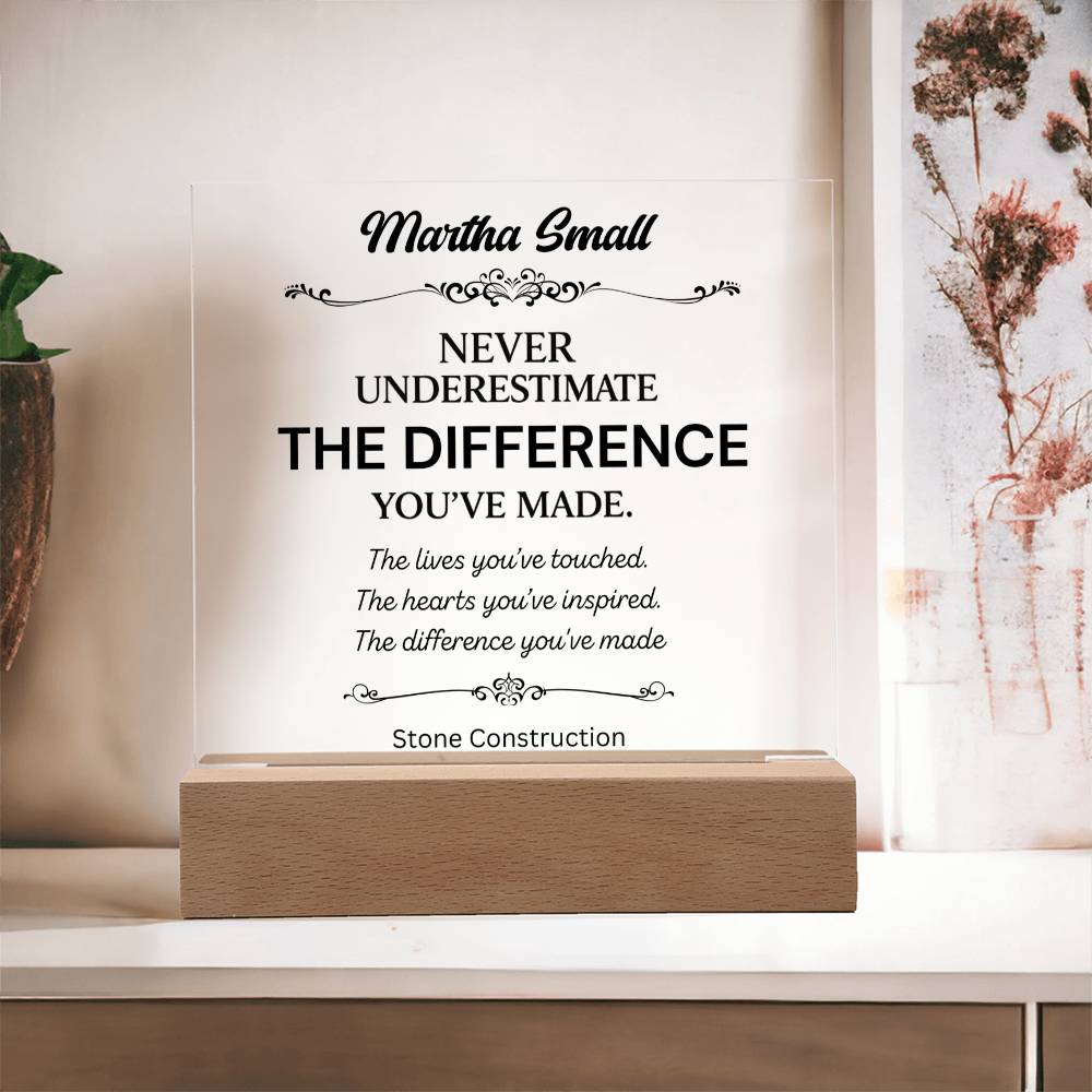 Personalized Difference Maker Plaque 1