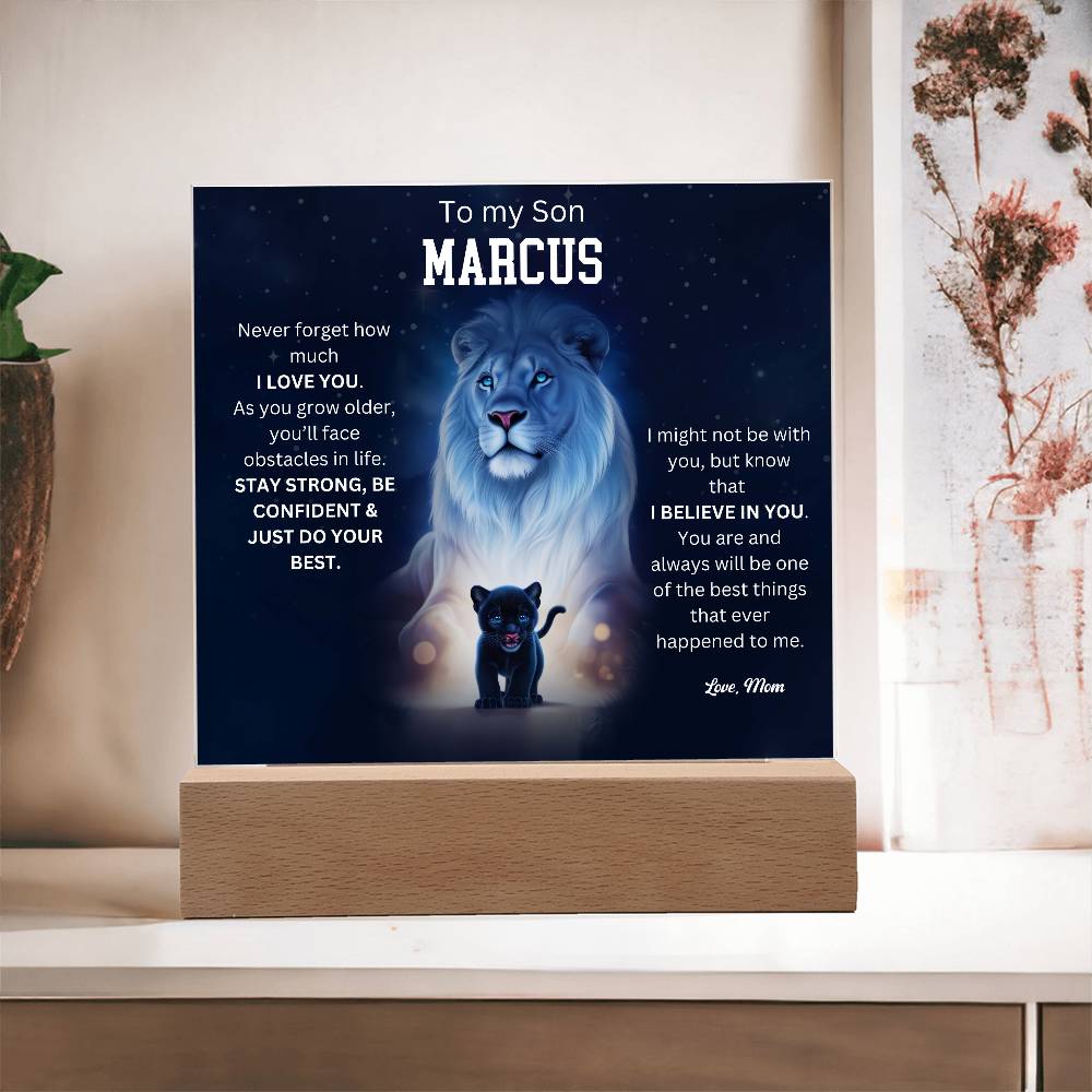 Marcus 1 - Printed Squeare Acrylic Plaque