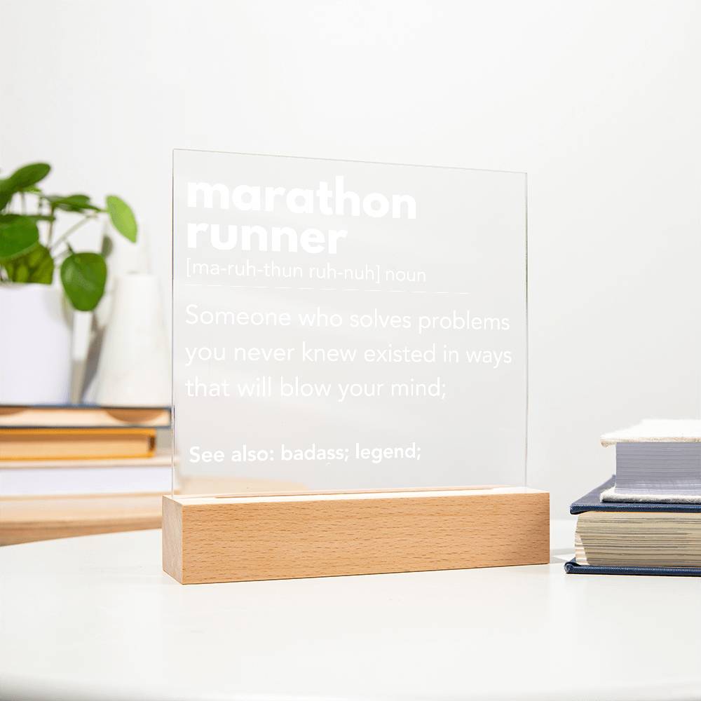 Marathon Runner Personalized Gift Acrylic Plaque 1