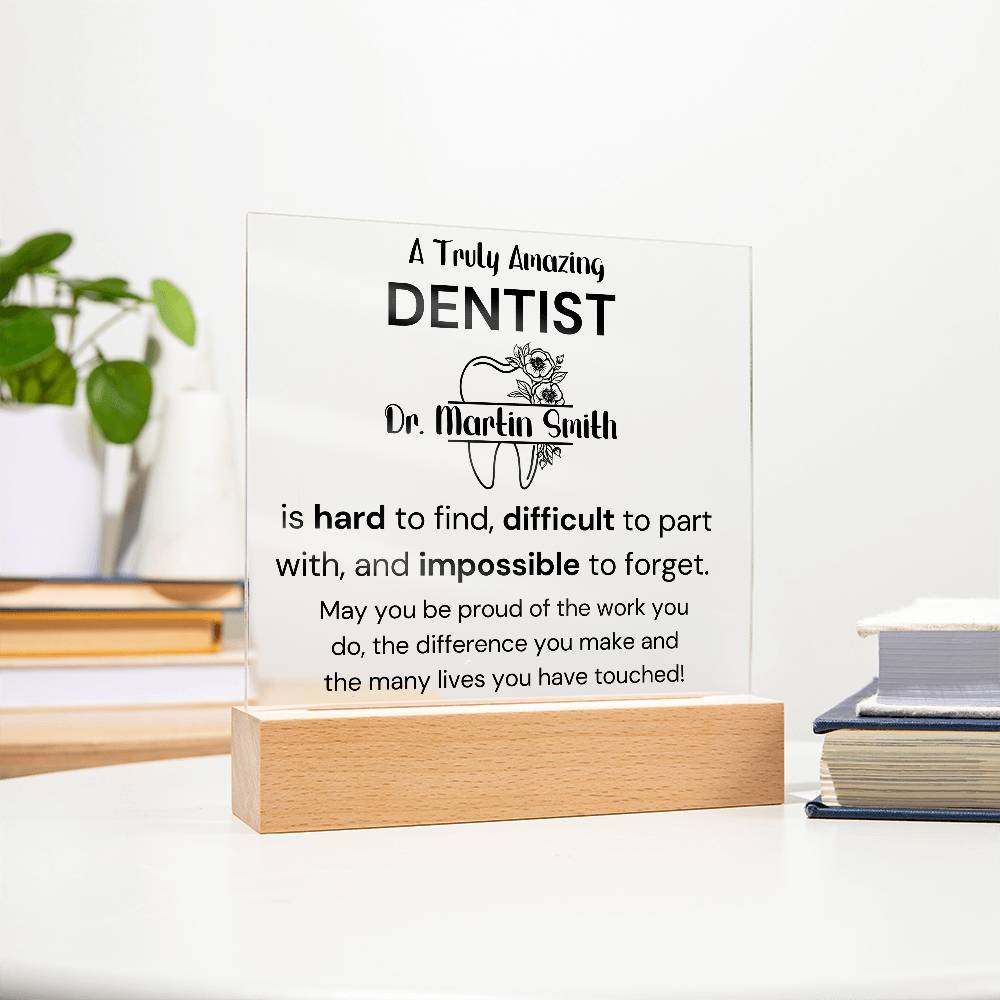 Gift For Dentist Personalized Acrylic Plaque 2