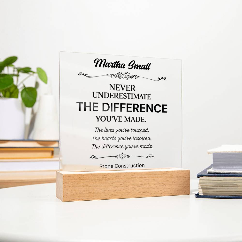 Personalized Difference Maker Plaque 1