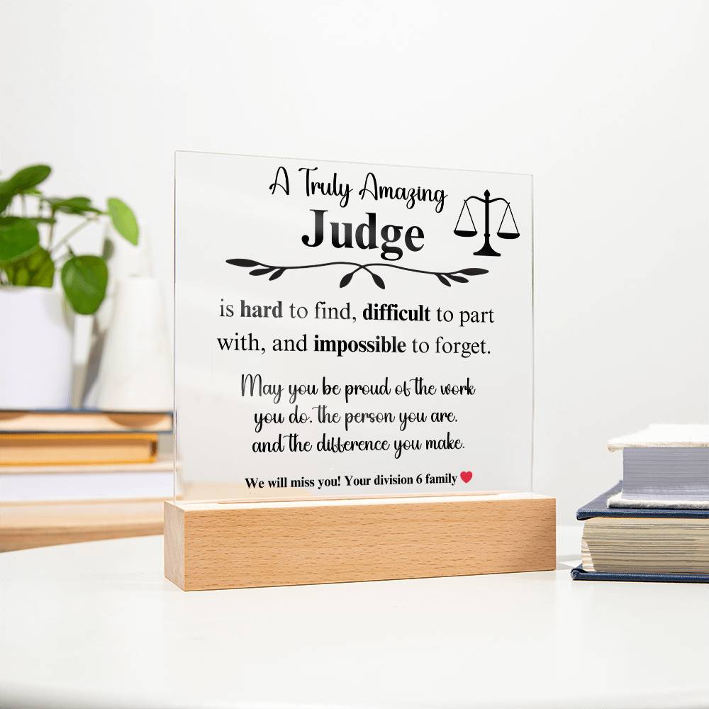 judge plaque