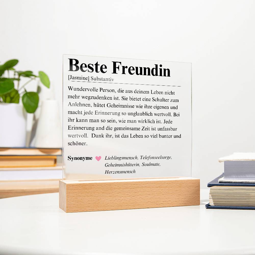 Geschenk Für Die  Beste Freundin Personalisiert