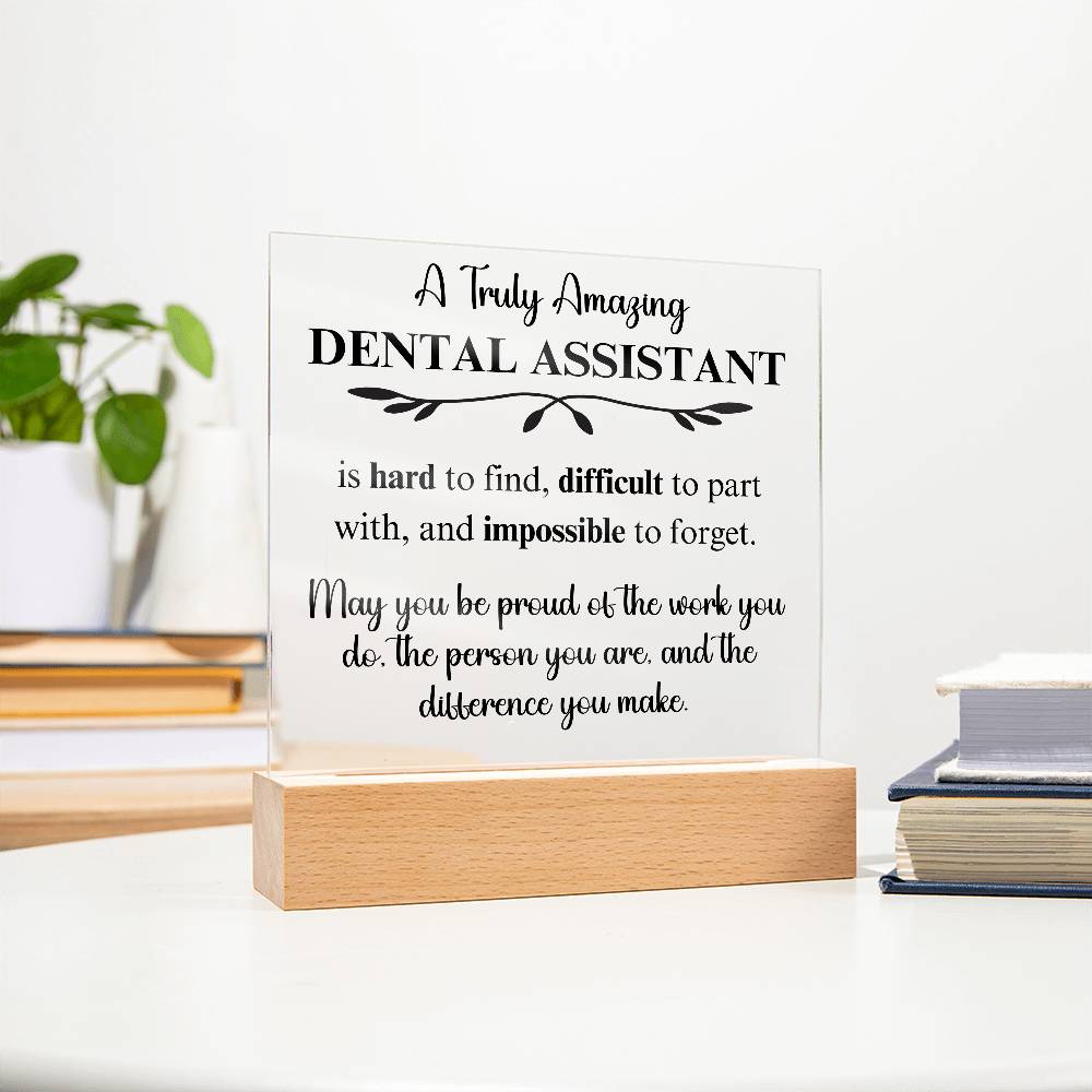 Personalized Dental Assitant Gift - Acrylic Square Plaque