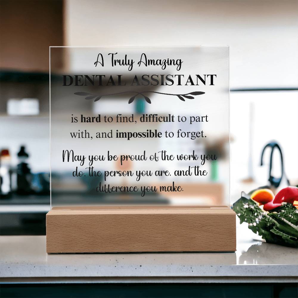 Personalized Dental Assitant Gift - Acrylic Square Plaque