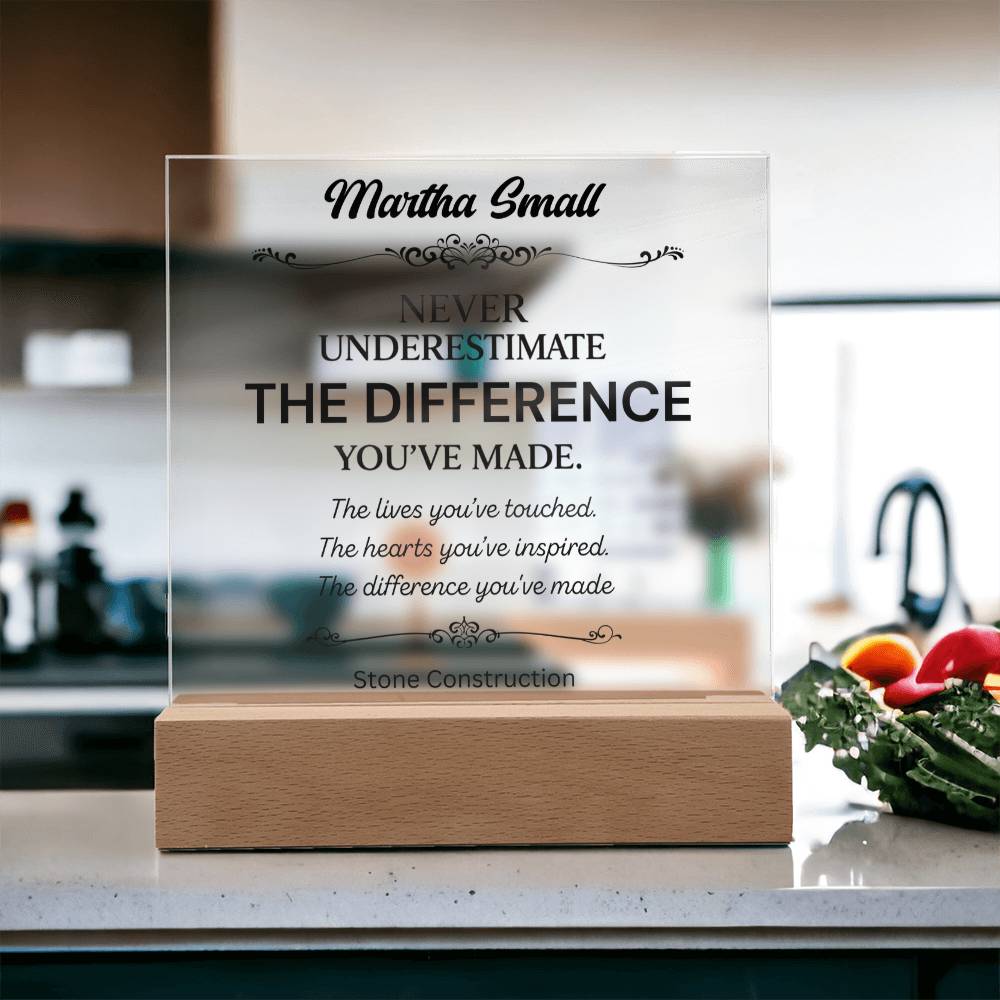 Personalized Difference Maker Plaque 1