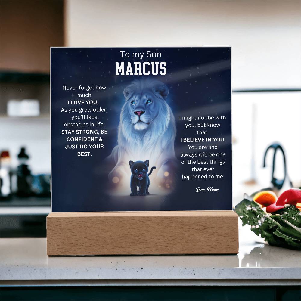 Marcus 1 - Printed Squeare Acrylic Plaque