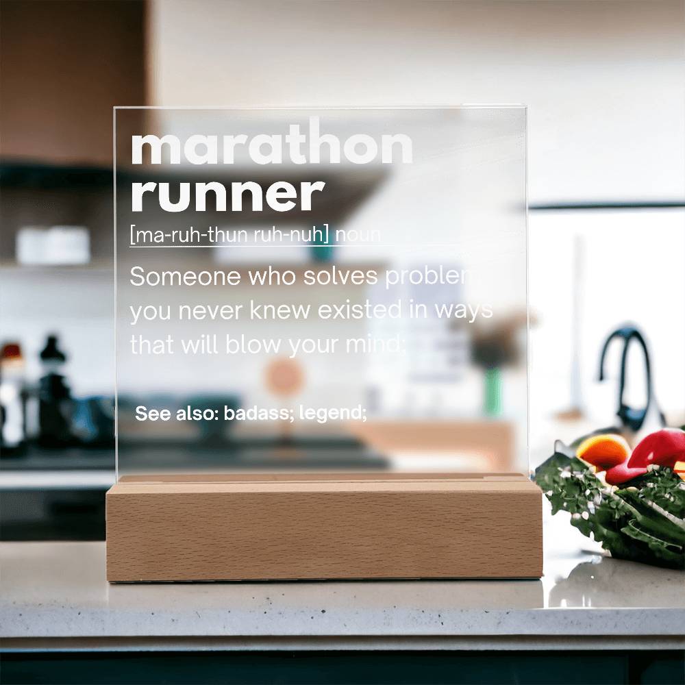 Marathon Runner Personalized Gift Acrylic Plaque 2