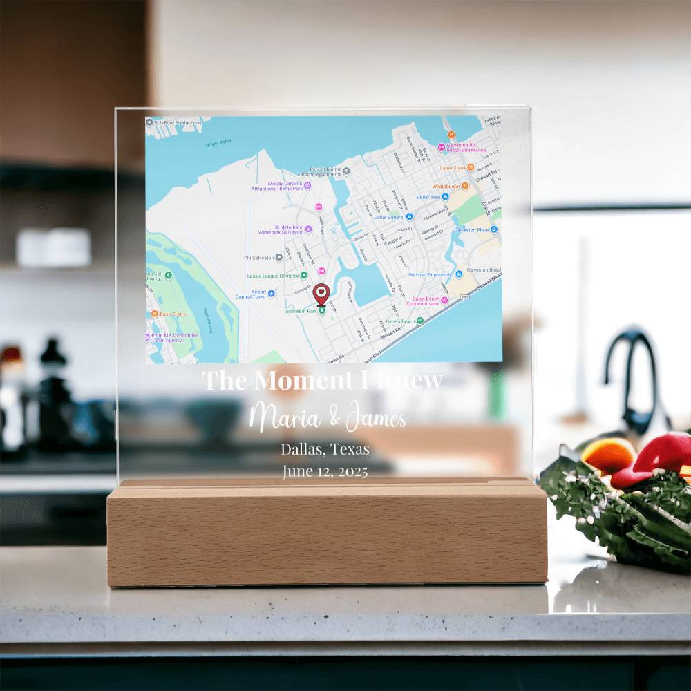 Custom Love Story Location Keepsake