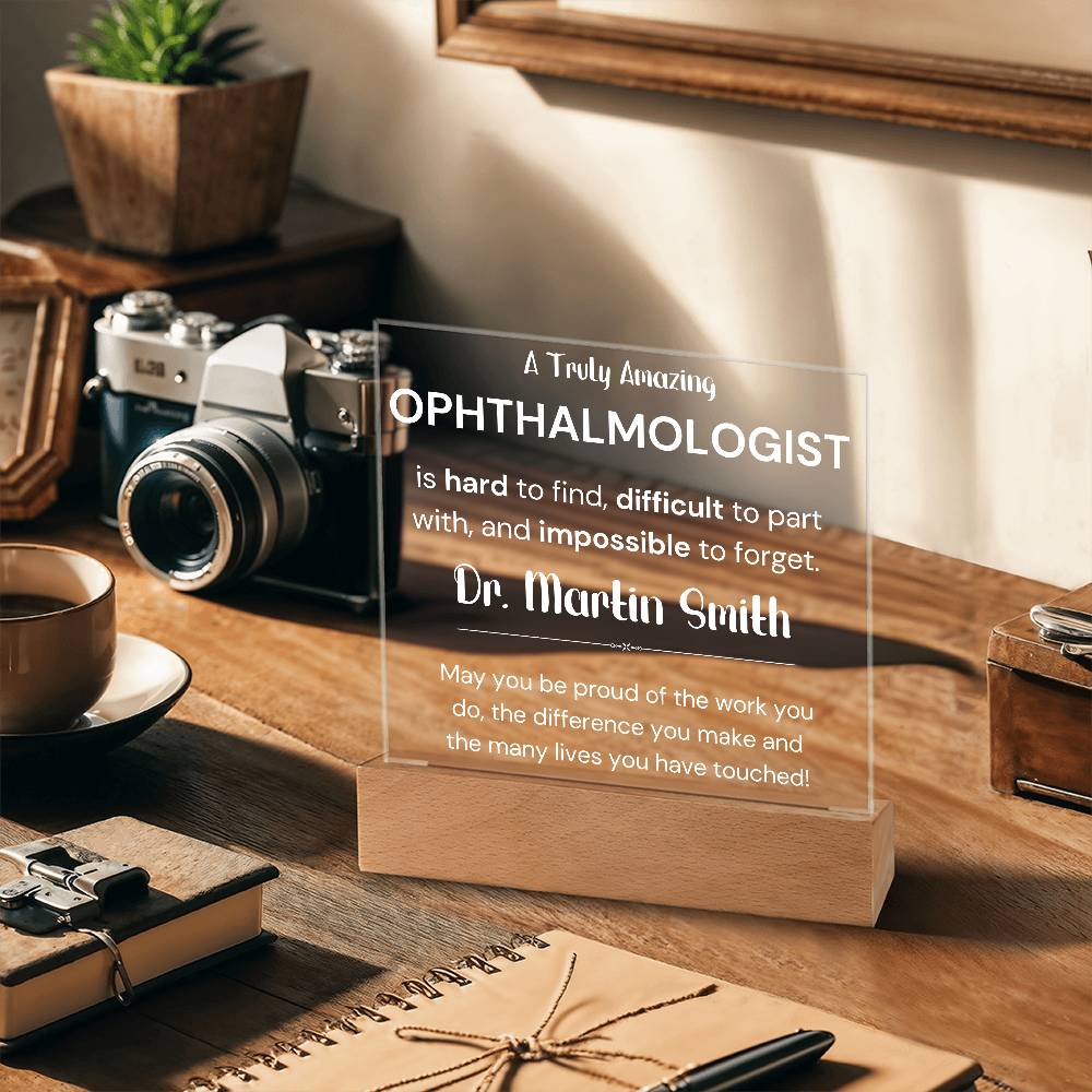Gift For Ophthalmologist Personalized Acrylic Plaque