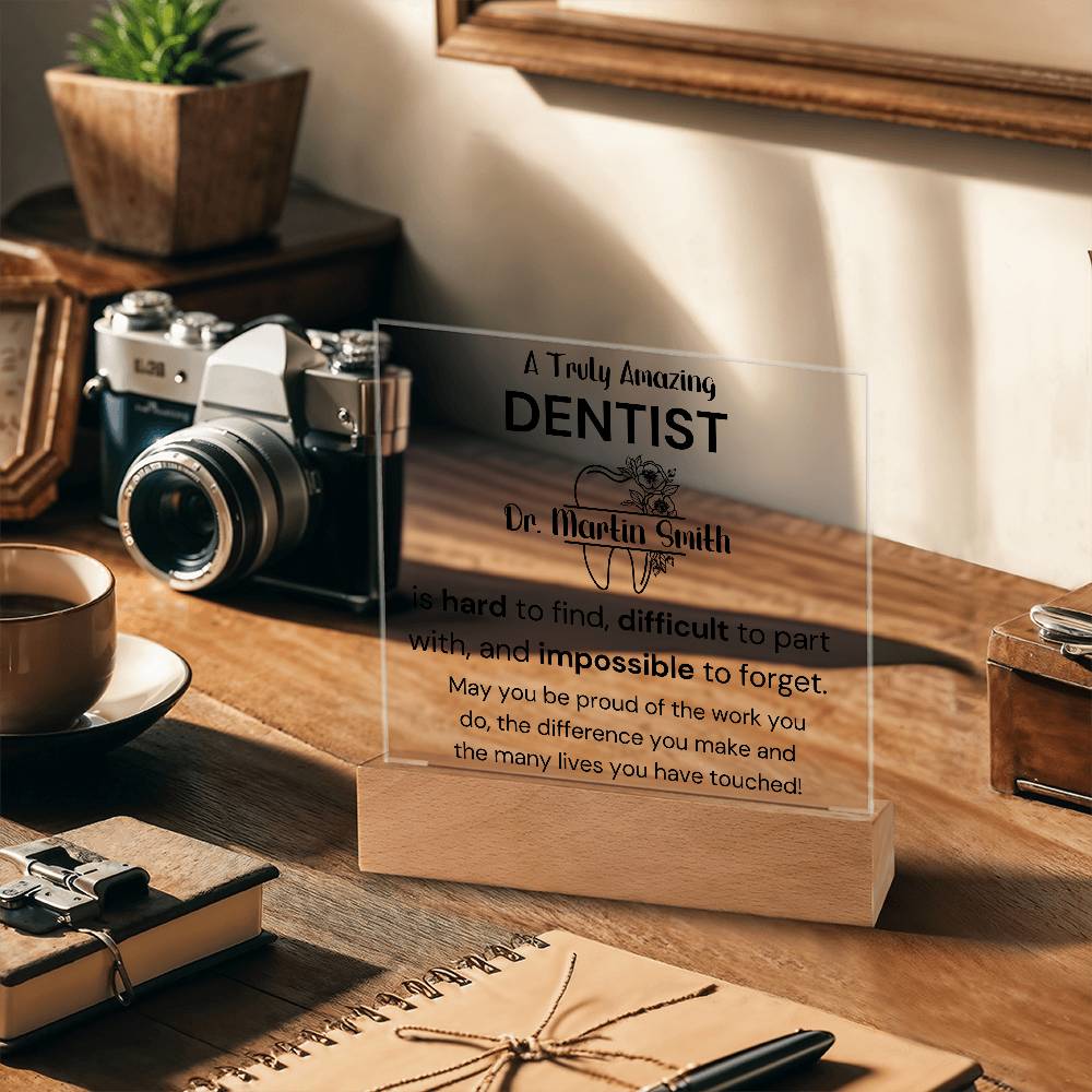 Gift For Dentist Personalized Acrylic Plaque 2