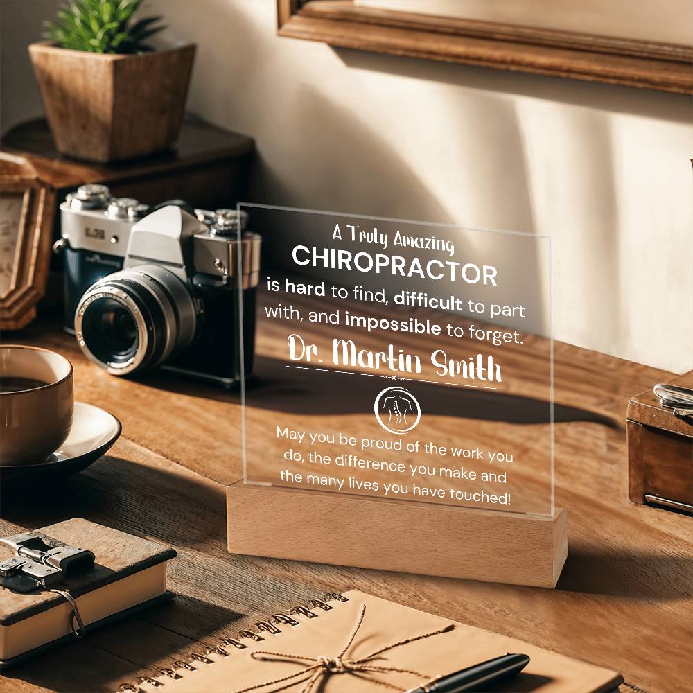 Gift For Chiropractor Personalized Acrylic Plaque 2